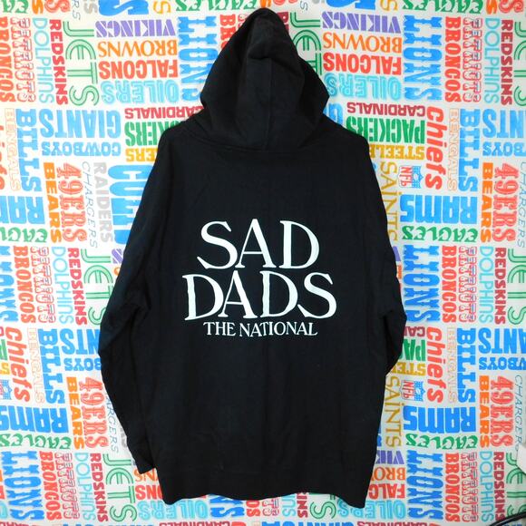 The National Sad Dads Hoodie Size XL Full Zip Tour Merch Black Double Sided - Picture 2 of 5